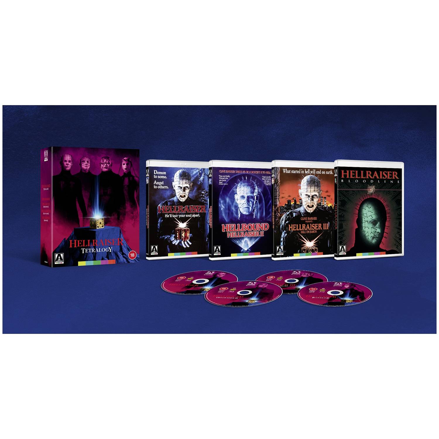 Standard Blu-Ray Hellraiser Tetralogy (Arrow UK Blu-Ray Region B)